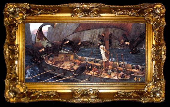 framed  John William Waterhouse Ulysses and the Sirens, ta009-2